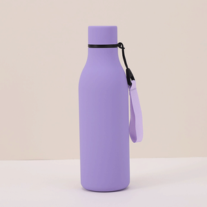 Botella de agua de acero inoxidable 304 con recubrimiento mate a prueba de fugas, logotipo personalizado, 550 ml, 18 oz, botella de agua de acero inoxidable. - Product Image 6