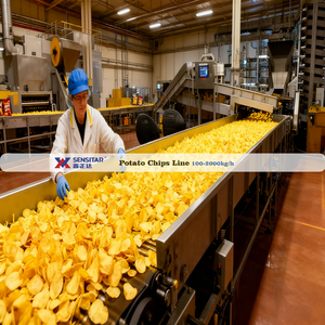 Ligne <span class=keywords><strong>de</strong></span> production <span class=keywords><strong>de</strong></span> chips <span class=keywords><strong>de</strong></span> pommes <span class=keywords><strong>de</strong></span> <span class=keywords><strong>terre</strong></span> surgelées entièrement automatique à usage commercial Sensitar pour une usine <span class=keywords><strong>de</strong></span> transformation <span class=keywords><strong>de</strong></span> chips à haute productivité - Product Image 1
