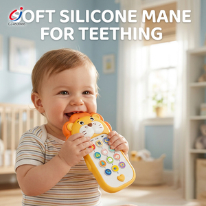 Jouet d'apprentissage créatif Chengji pour enfants, téléphone portable en plastique avec lumière <span class=keywords><strong>et</strong></span> musique en forme de lion pour la maternelle <span class=keywords><strong>et</strong></span> l'éducation précoce - Product Image 2