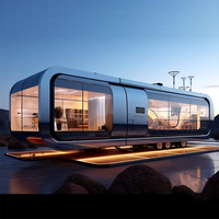 Cabine Apple Standard, Pod de camping moderne, Maison capsule préfabriquée portable et mobile, Hôtel, Bureaux, Centre commercial, Salle de bain, Installation rapide
