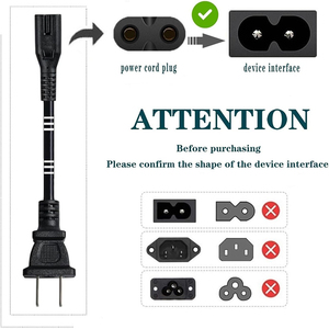 Cable de Alimentación de CA de Alta Calidad con Clavija Estadounidense de 2 Pines C7, Enchufe Macho de 2 Pines, Figura 8, IEC para Computadora, 100% Cobre Puro, ETL, Longitud Personalizable - Product Image 5