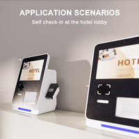 LIEN Brand 21,5 Zoll Desktop Self Check im Kiosk Hotel mit Banknoten Zahlung Kreditkarten leser Check Out SDK-Funktion