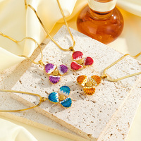 Colliers sophistiqués en acier inoxydable en forme de fleur pour femmes, accessoires de mode durables, vente en gros TGXL14108