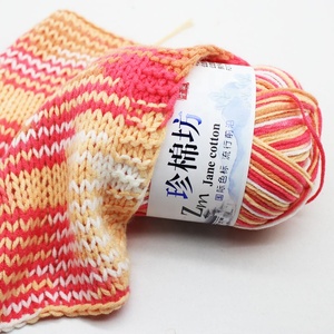 Cynthia Mới Cầu Vồng Màu Bông Tay Sữa Đan Len Sợi Không Gian Nhuộm Crochet Sợi DIY Bé Dệt Kim Sợi - Product Image 5