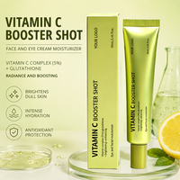 Sérum Booster Vitamine C 30ml avec Glutathion pour un Blanchiment Instantané, Atténuation des Taches Brunes, Réduction des Rides et Ridules, Peau de Verre