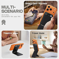 Produit le plus vendu : Portefeuille magnétique multifonctionnel avec support trépied réglable, perche à selfie et fente pour cartes, étui de protection extérieur
