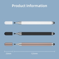 Pena Stylus Universal 2-in-1 untuk IOS dan Android, Pena Sentuh Kapasitif untuk iPad, Tablet, Smartphone, Menggambar, Melukis