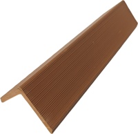 Borde de Madera Compuesta para Terraza WPC de 45x45 mm, Coextruido, Encastrable, Impermeable, con Diseño 3D de Grano de Madera, 8 Colores, ASTM E84 Clase B