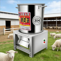 RVS 220V 100kg/u capaciteit groentevermaler met 4/6 messen voor fruitverwerking en pluimveevoer