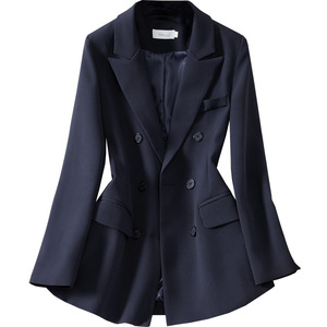 Tamanho grande Double Breasted terno jaqueta Workwear anfitrião carreira <span class=keywords><strong>Blazer</strong></span> Fashionbisou das mulheres - Product Image 1