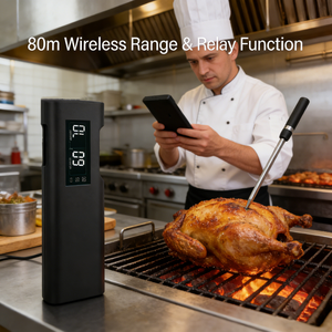 Thermomètre numérique sans fil Bluetooth en métal étanche IP68 pour la cuisine et le barbecue - Product Image 5