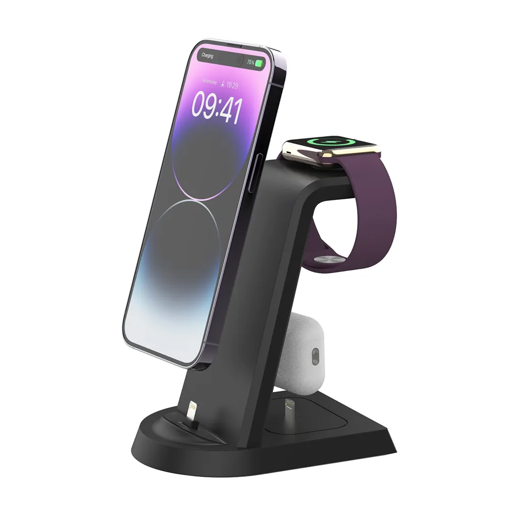 2023 New arrival Appliances 3 In 1 Charging station Stand Phone Holder Wireless Charger Stand