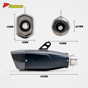Terminale di <span class=keywords><strong>Scarico</strong></span> Modificato in Acciaio Inox Stile Lama per Moto ZX-4RR R3 Excelle 321 RC390 V4 Race 800 - Product Image 6