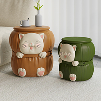 Tabouret de salon mignon en forme de chat Table d'appoint Table basse pour une utilisation intérieure canapé canapé coin meubles décoratifs