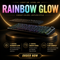 75 Key Hot Swap Hall Effect Gaming Keyboard GK75 2.4G Wired 3 Mode Low Latency for PC Mac