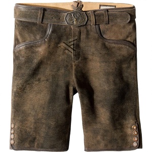 Short en cuir véritable pour homme, style bavarois, taille mi-haute, en peau de daim, pour cosplay et fêtes, collection automne - Product Image 1
