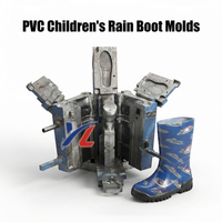 Moule de fabrication de bottes de pluie pour bébé en PVC bicolore, fabrication de semelles de chaussures pour enfants, usine de moulage par injection bicolore en Chine