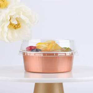 Y150 Cốc dùng một lần bánh pho mát bánh cupcake nướng nhôm tăng vàng phục vụ món tráng miệng 5oz Vòng <span class=keywords><strong>150ml</strong></span> lá thực phẩm <span class=keywords><strong>container</strong></span> - Product Image 4