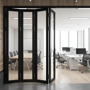 Porte coulissante pliante en alliage d'aluminium pour magasins, ateliers, jardins et sites touristiques - Product Image 3