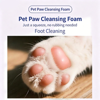 Nettoyant antibactérien sans rinçage pour pattes de chiens et chats, sans additifs agressifs, sans danger pour la langue, éliminateur d'odeurs, mousse pour pattes d'animaux