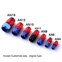 Connecteur rotatif en aluminium AN4 à 0 degré, pour machines de précision, pièces automobiles CNC, raccord de tuyau, adaptateur de refroidisseur d'huile rotatif pour ligne de carburant