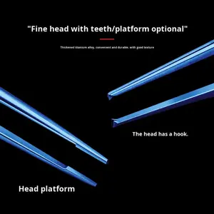คีมผ่าตัดเย็บแผลแบบด้ามกลมทำจากไทเทเนียมอัลลอยด์ สำหรับศัลยกรรมติดตาสองชั้น หัวตรง/โค้ง - Product Image 4
