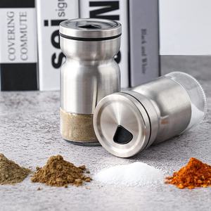 Ensemble salière et poivrière en acier inoxydable avec logo personnalisé contenant alimentaire distributeur d'épices pot pour le stockage échantillon gratuit - Product Image 2