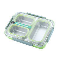 Plateau à déjeuner en acier inoxydable 304, compartiment pour étudiant micro-ondes plastique isolation thermique école boîte à déjeuner assiette à dîner vente en gros