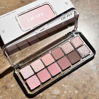 Palette de fards à paupières 12 couleurs, tons mats et irisés pour le quotidien, palette de maquillage multi-usages effet ciment scintillant