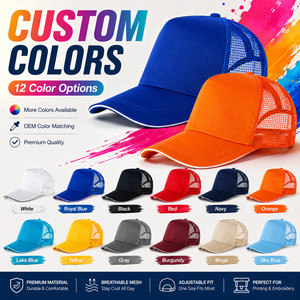 Gorra Trucker Personalizada de 5 Paneles Multicolor con Cierre Ajustable de Velcro y Malla Trasera, Gorra de Béisbol Deportiva - Product Image 2