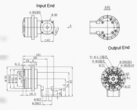 Réducteur cycloïdal haute précision, couple élevé 80 Nm, jeu inférieur à 1,5 arcmin, IP65, durée de vie 20 000 h, rapport 21 31 51 81