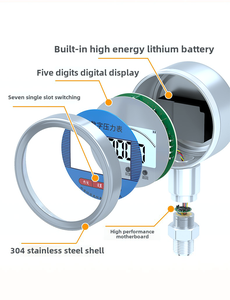 Цифровой манометр с диафрагмой для измерения вакуума и давления, 40 МПа, гидравлический манометр, замена запчастей для барометра давления воздуха - Product Image 5