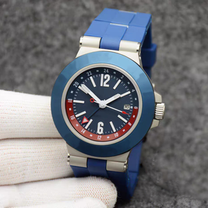 <span class=keywords><strong>Orologio</strong></span> Cronografo di Lusso con Quadrante <span class=keywords><strong>Grande</strong></span> da 40mm in Alluminio Opaco, Vetro Zaffiro, Cinturino in Gomma di Alta Qualità - Product Image 5