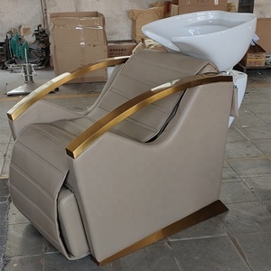 Sillón de peluquería sencillo con lavacabezas de cerámica, material limpio, diseño popular, ajuste eléctrico - Product Image 4