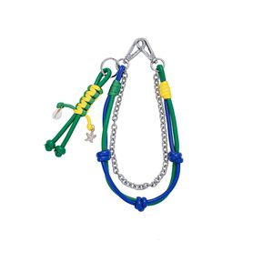Pendentif robot à double anneau tressé à la main avec chaîne pour <span class=keywords><strong>sac</strong></span>, breloque de <span class=keywords><strong>sac</strong></span> colorée tressée, breloque porte-clés Pop Strings - Product Image 3