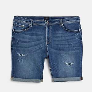 Shorts de Mezclilla para Hombre con Cintura Elástica, Estilo Jogger, Cómodos y Relajados - Product Image 1