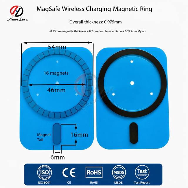 Magnetic Ring Assembly Custom Neodymium Magnet Array Wireless Charging Phone Holder Component N52 MagSafe Magnet HUANLIN Brand