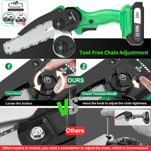 Professional 20V Cordless Chain Saw DIY Grade <b>Power</b> <b>Tools</b> for Wood Cutting OEM/ODM Supported CS-150A 6inch Cordless Chainsaw CS- - Product Image 2