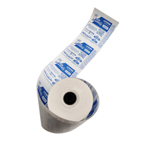 Rouleaux de papier thermique pour caisse enregistreuse, pré-imprimés, simple couche, avec espace publicitaire au dos pour la promotion en magasin
