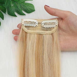 Flequillo de pelo lateral natural 4 "-12" Clip de una pieza en extensiones de cabello humano Clip de extensión de cabello humano en una pieza - Product Image 4