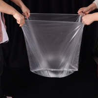 Sacs en polyéthylène HDPE transparents à soufflets latéraux, recyclables, emballage thermoscellable