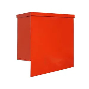 JH-Mech-Buzón de Metal decorativo para exteriores, personalizado, antióxido, Rectangular, rojo, recubierto de polvo