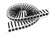 Vis de cloison sèche autotaraudeuses phosphatées noires assemblées par tête de clairon de bande en plastique pour l'installation