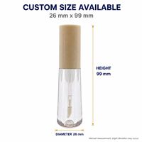 Tube vide 3,5g en ABS pour laque à lèvres, contenant cosmétique, emballage de rouge à lèvres, personnalisable OEM, décoré haut de gamme, avec tampon privé