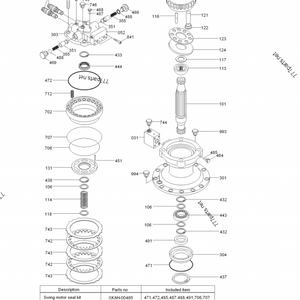 Moteur de rotation d'excavatrice R290LC-7 R290LC-7A R290LC-7H R300LC-7 R305LC-7 R320LC-7 R320LC-7A Dispositif rotatif 31N8-12010 pour Hyundai - Product Image 4