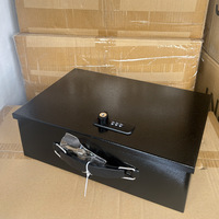 Caja de Seguridad Portátil a Prueba de Fuego con Cerradura de Llave, Caja de Almacenamiento Segura con Cerradura Manual para Objetos de Valor