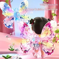 YT Wholesale Nouvelle Machine à bulles sac à dos ailes de papillon, Lanceur de bulles entièrement automatique, Jouet à bulles décoratif lumineux pour petite fille