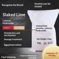 Poudre de chaux hydroxide de calcium 25 kg, haute efficacité, alcali composite pour revêtement aquacole, agent de remplissage, traitement des eaux usées, pH