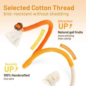 Juguetes Interactivos para Mascotas, Cuerda para Morder para Gatos, Palo para Masticar, Autoentretenimiento, Alivia el Aburrimiento, Juguete de Cuerda de Algodón para Gatos - Product Image 4