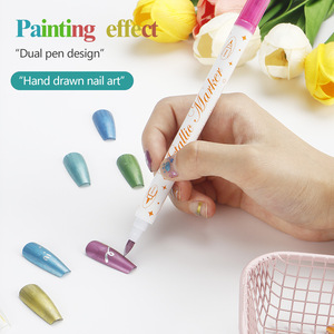Meilleure vente : Stylo effaçable pour nail art, graffiti, aquarelle, marqueur acrylique à séchage rapide, nouveau produit de peinture pour ongles, très populaire sur internet - Product Image 2
